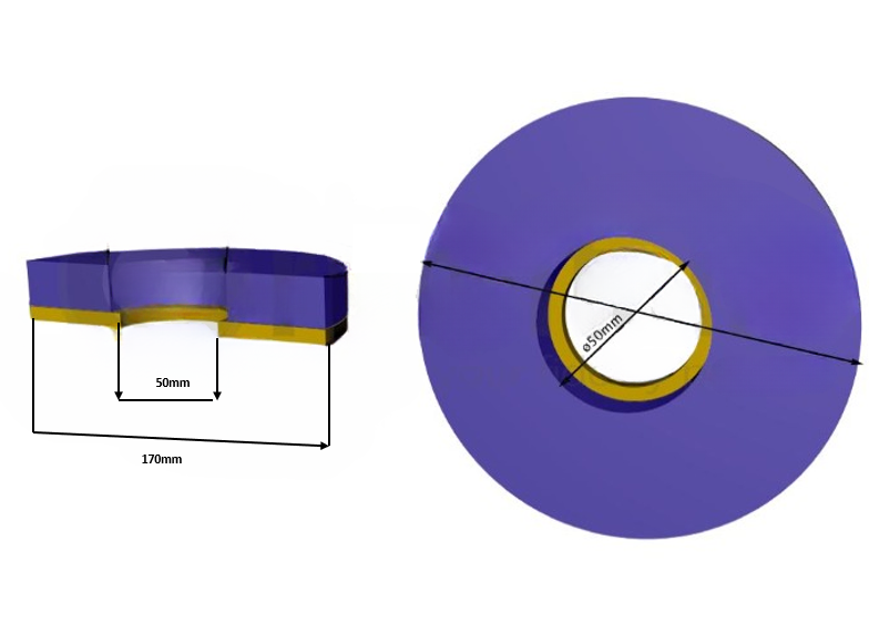 PN.14.19.303-Bottero cap 170mm YGM - Vincent Çanak Keçe 170x40x50+3D Düz 120S - Görsel 1